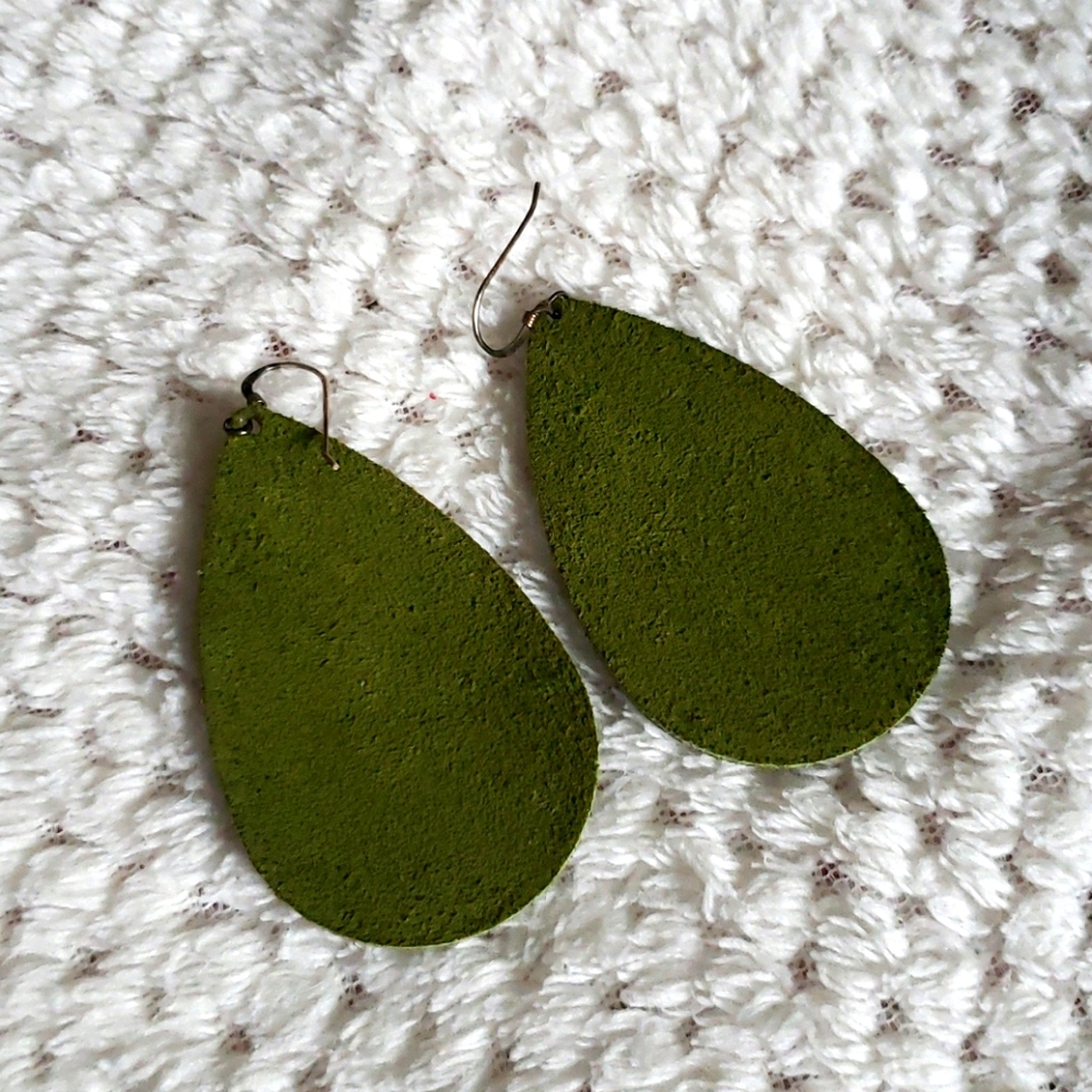 Nickel and Suede Earrings